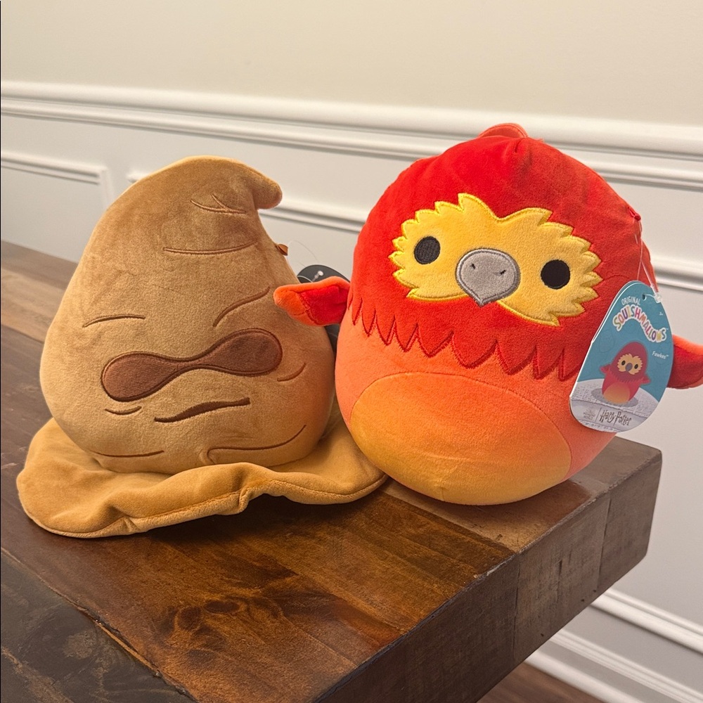 Squishmallows Harry Potter Bundle- Sorting Hat & Fawkes